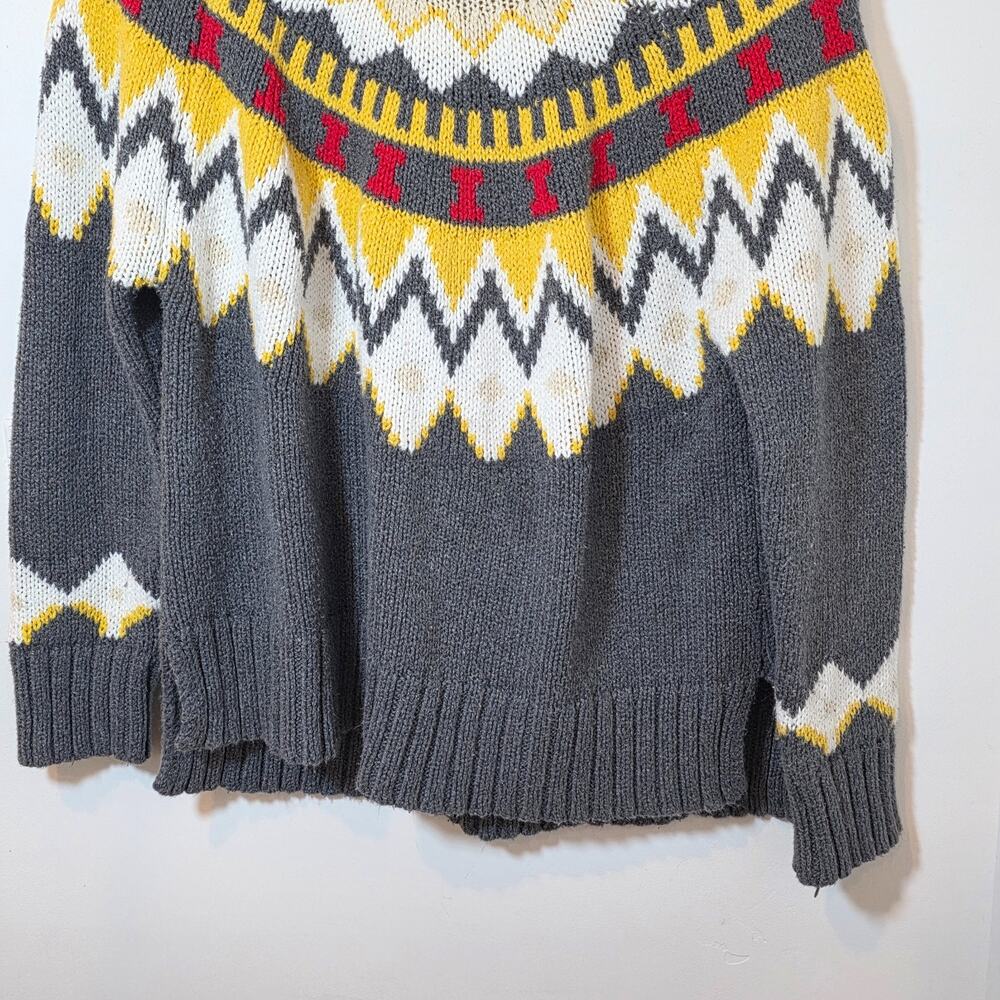 Aerie Women's Fair Isle Crewneck Sweater Oversized Nordic Cabin Size S - Picture 3 of 8